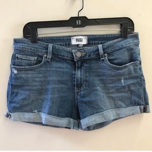 PAIGE Jimmy Jimmy cuffed denim shorts RIVA wash